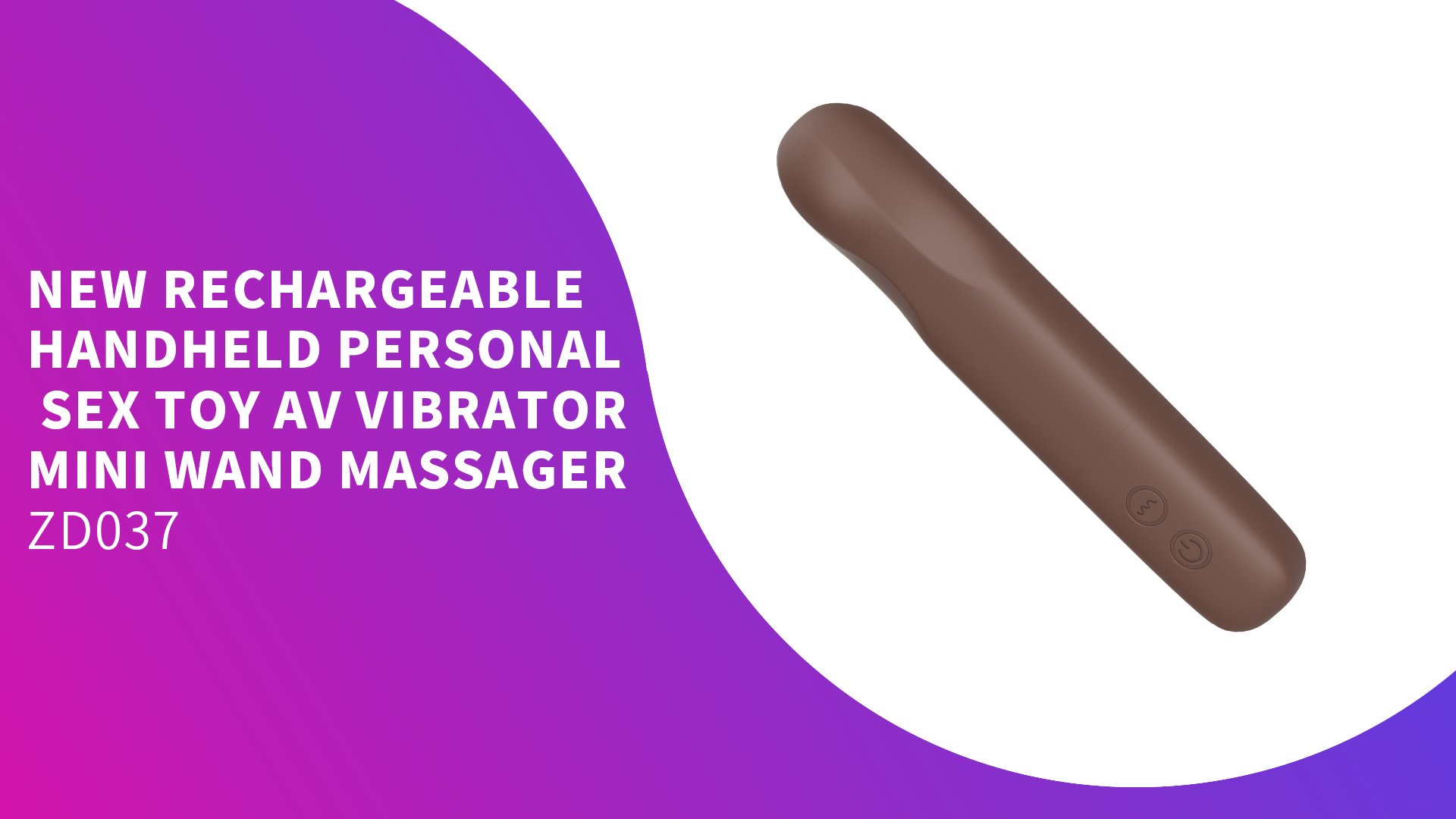 НОВАЯ ПЕРЕЗАРЯЖАЕМАЯ ПОРТАТИВНАЯ СЕКС-ИГРУШКА AV VIBRATOR MINI WAND MASSAGER ZD037